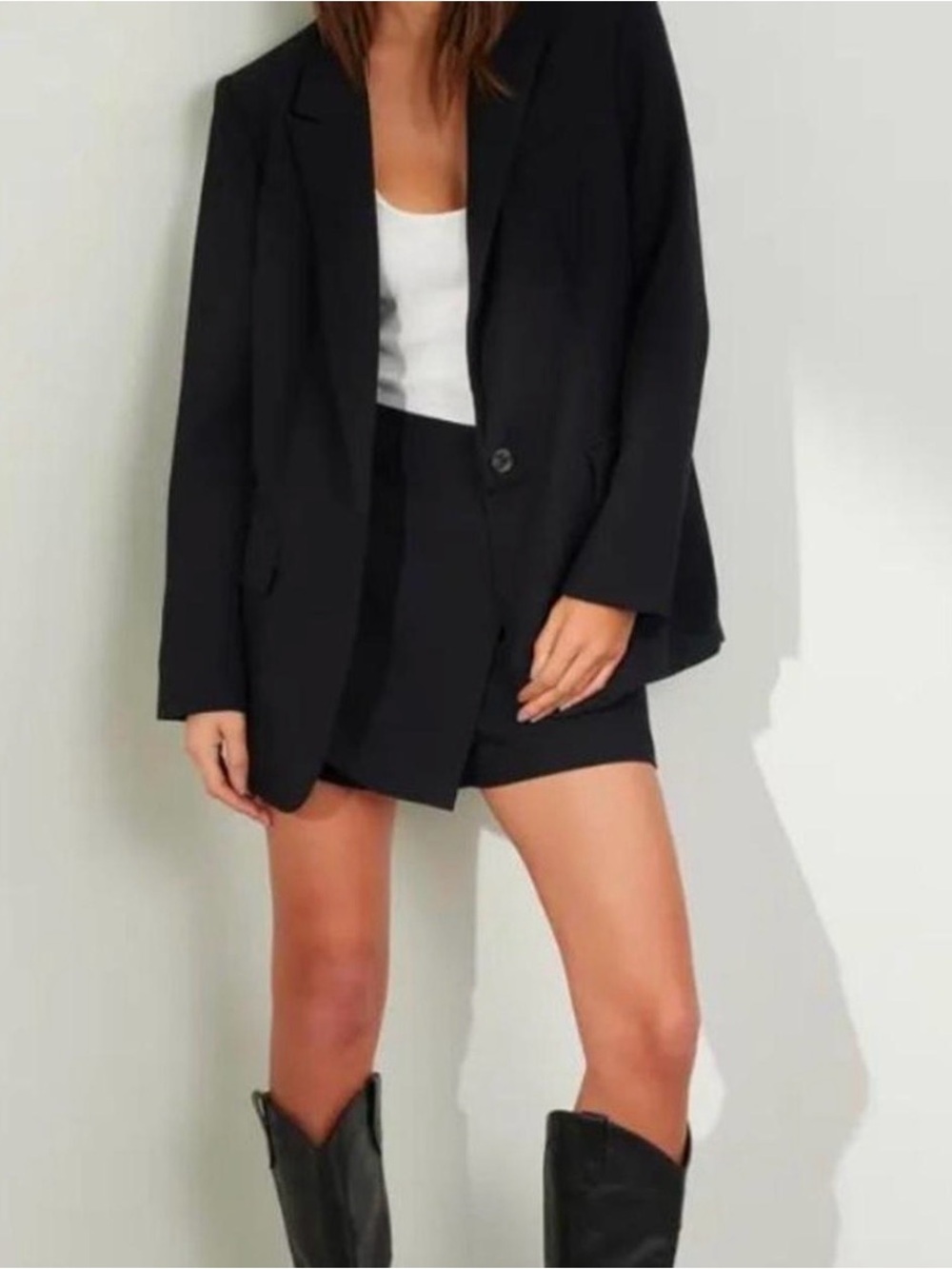 Open Edit Size XS Relaxed Blazer Black Soft